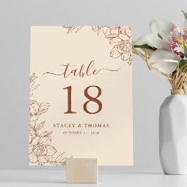 Elegant Terracotta Whimsical Wedding Kaart