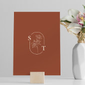 Elegant Terracotta Whimsical Wedding Kaart