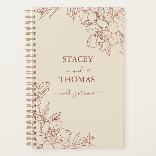 Elegant Terracotta Whimsical Wedding Planner (Voorkant)