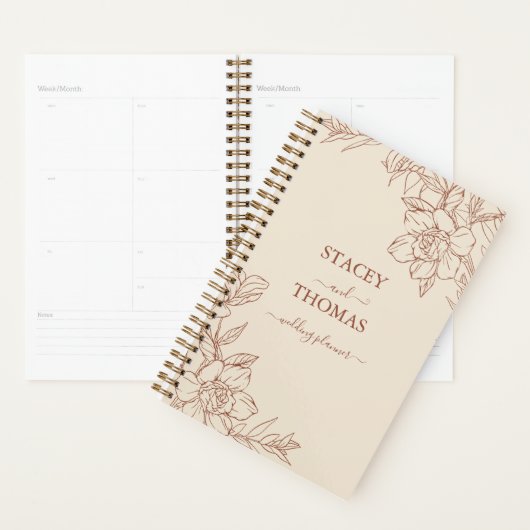 Elegant Terracotta Whimsical Wedding Planner (Display)