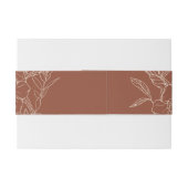 Elegant Terracotta Whimsical Wedding Uitnodigingen Wikkel (Achterkant Voorbeeld)