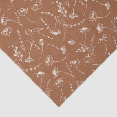 Elegant Terracotta Wildflower Sketch Simple Floral Tissuepapier (Detail)
