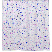 Elegant Terrazzo Paars White Pattern Douchegordijn (Voorkant)