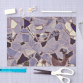 Elegant Terrazzo Paarse Mosaic Pattern Design Tissuepapier (Craft)
