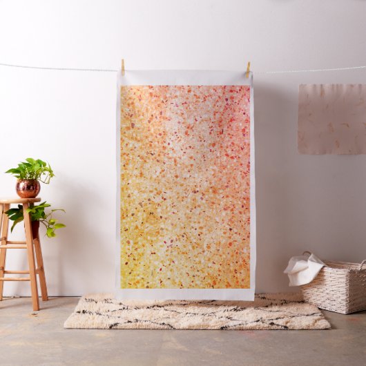 Elegant Terrazzo Retro Oranje Pattern Texture Stof (Voorbeeld)