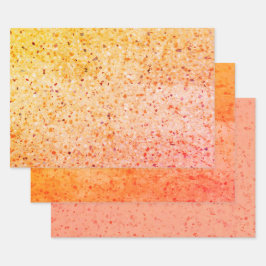 Elegant Terrazzo Retro Oranje roze textuurpatroon Inpakpapier Vel