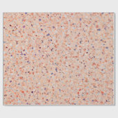 Elegant Terrazzo Retro Pink Paars White Pattern Cadeaupapier (Vlak)