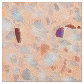 Elegant Terrazzo Retro Pink Paars White Pattern Stof (Close Up)