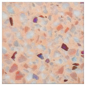 Elegant Terrazzo Retro Pink Paars White Pattern Stof (Swatch)