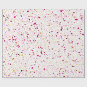 Elegant Terrazzo Retro Red Paars White Pattern Cadeaupapier (Vlak)