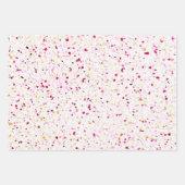Elegant Terrazzo Retro Red Paars White Pattern Inpakpapier Vel (Voorkant 2)