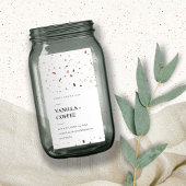 ELEGANT TERRAZZO STONE TEXTURE CANDLE ETIKET