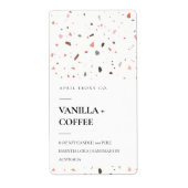 ELEGANT TERRAZZO STONE TEXTURE CANDLE ETIKET (Voorkant)