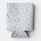 Elegant Terrazzo White Blauwgroen Blue Green Grey Blikjeskoeler (Voorkant)