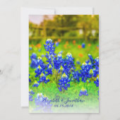 Elegant Texas Bluebonnets Floral Photo Wedding Kaart (Achterkant)