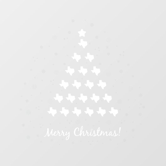 Elegant Texas kerstboom Raamsticker (Vel)
