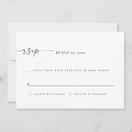 Elegant TEXAS RSVP Card - Save The Date (Voorkant)