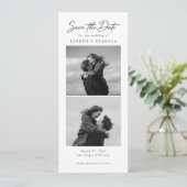 Elegant Text and Photo Strip | Bookmark Wedding Save The Date (Staand voorkant)