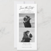 Elegant Text and Photo Stripe | Bookmark Wedding Save The Date (Voorkant)