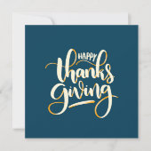 Elegant Text Happy Thanksgiving met Cute Pumpkin Kaart (Voorkant)
