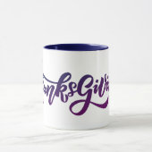 Elegant Text Happy Thanksgiving typografie Mok (Midden)