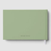 Elegant Text Hen Party Sage Green Gastenboek (Achterkant)
