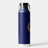Elegant Text, Monogram and Gold Laurel Wreate Waterfles (Voorkant)