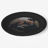 Elegant Text Overlay Script Photo Wedparty Papieren Bordje (Gekanteld)