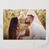 Elegant Text Photo Moederdag Folie Feestdagenkaart (Voorkant)