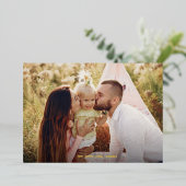 Elegant Text Photo Moederdag Folie Feestdagenkaart (Staand Voorkant)