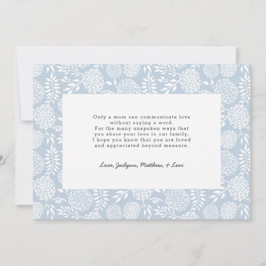 Elegant Text Photo Moederdag Kaart (Achterkant)