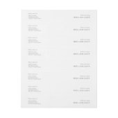 Elegant text sjabloon sticker wrap adreslabel wikkel (Vel)