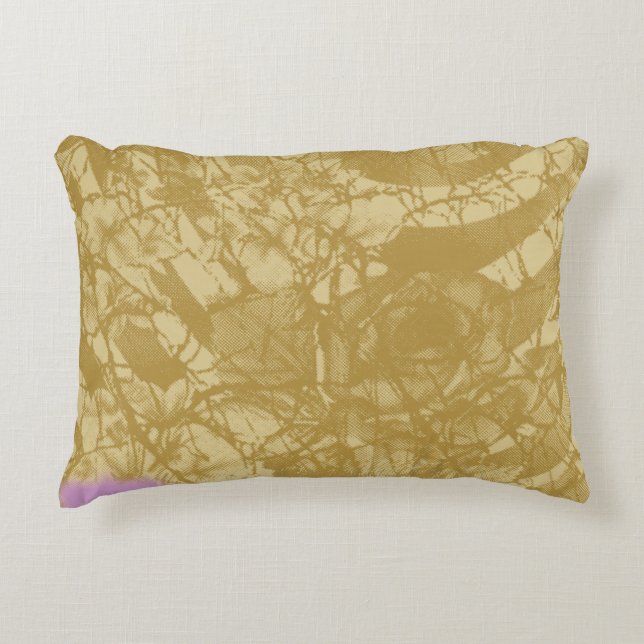 Elegant textielontwerp met een gouden achtergrond accent kussen (Voorkant)