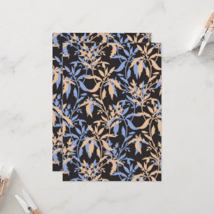 Elegant textielontwerp met ingewikkelde bloemen kaart