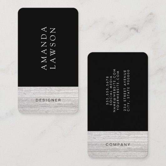 Elegant Texture Accent Visitekaartje (Voorkant / Achterkant)