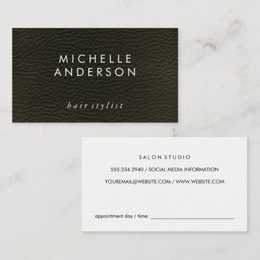 Elegant Texture (Appointment Card) Afsprakenkaartje (Voorkant / Achterkant)