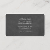 Elegant Texture Black Metal Striped Consultant Visitekaartje (Achterkant)