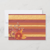 Elegant Texture Burgundy Modern Floral Wedding RSVP Kaartje (Achterkant)