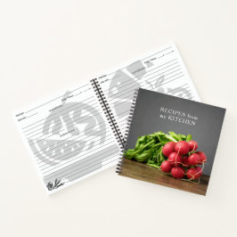 Elegant Texture Gray Radish Photo Recipipbook Notitieboek