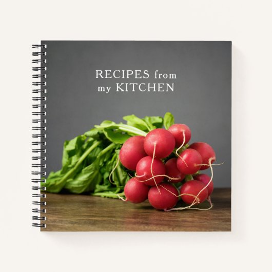 Elegant Texture Gray Radish Photo Recipipbook Notitieboek (Voorkant)