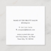 Elegant Texture Gray Turquoise Typografie Hair Vierkante Visitekaartje (Achterkant)