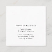 Elegant Texture Gray Turquoise Typografie Hair Vierkante Visitekaartje (Achterkant)