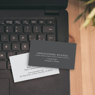 Elegant Texture Grey White Line Attorney of law Visitekaartje