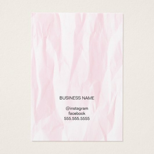 Elegant Texture Light Roos Earning Card Visitekaartje (Achterkant)