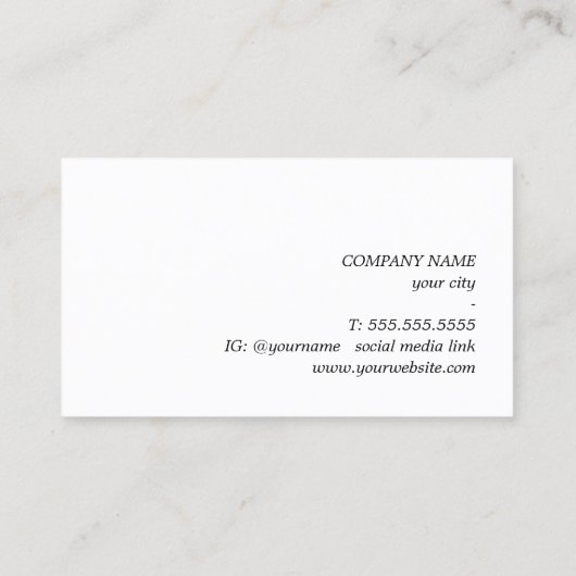 Elegant Texture Pastel Bold Consultant Visitekaartje (Achterkant)