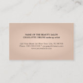 Elegant Texture Roos Beauty Salon Loyalty Kaart (Achterkant)