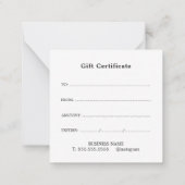 Elegant Texture Roos Beauty Salon Notitiekaartje (Achterkant)