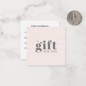 Elegant Texture Roos Beauty Salon Notitiekaartje (Voorkant / Achterkant in situ)