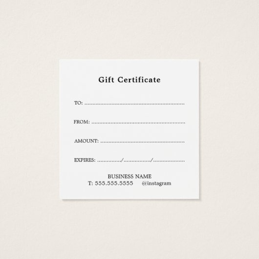 Elegant Texture Roos Beauty Salon Vierkante Visitekaartjes (Achterkant)