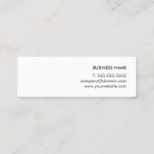 Elegant Texture White Black Stripe Attorney Mini Visitekaartje (Achterkant)
